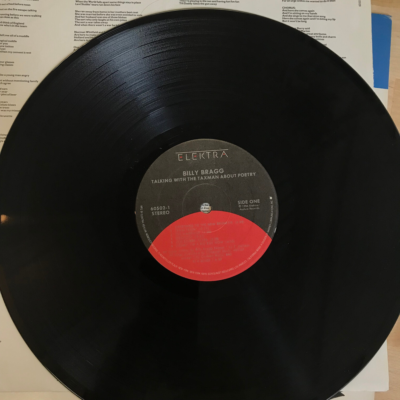 Billy Bragg - Talking To The Taxman About Poetry - 60502 1 - Vinyl LP (USED)