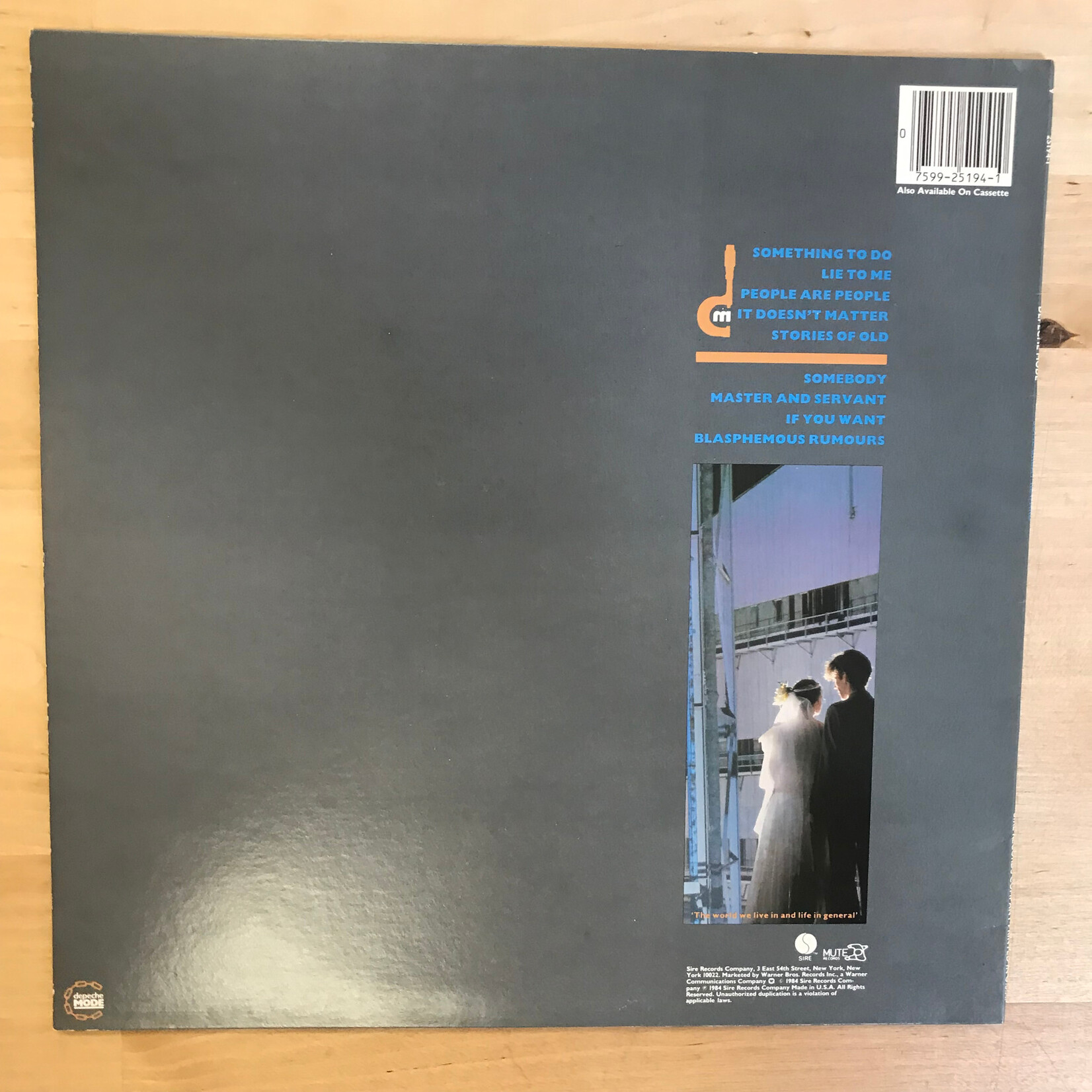 Depeche Mode - Some Great Reward - 1 25194 - Vinyl LP (USED)