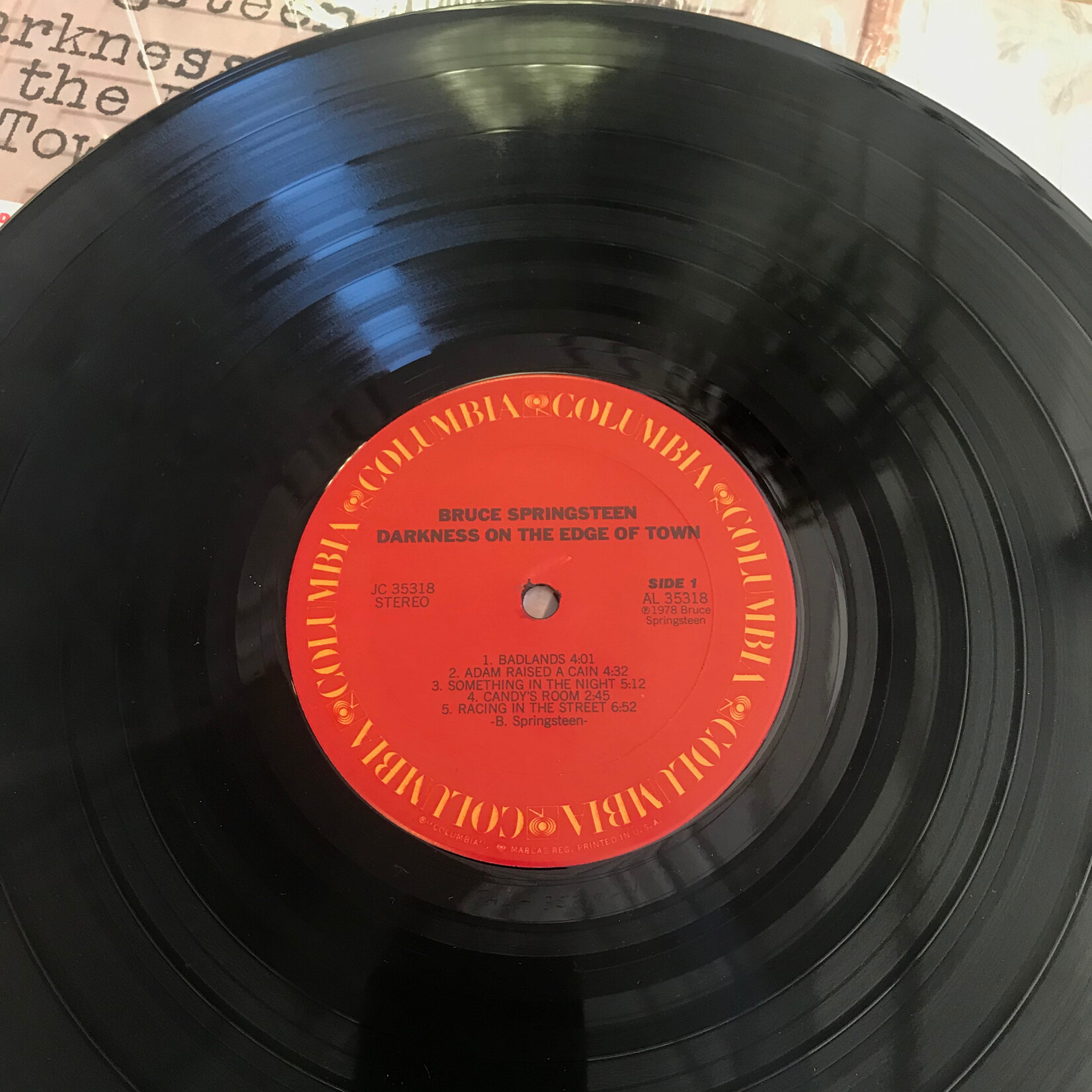 Bruce Springsteen -- Darkness on the Edge of Town -- Vinyl