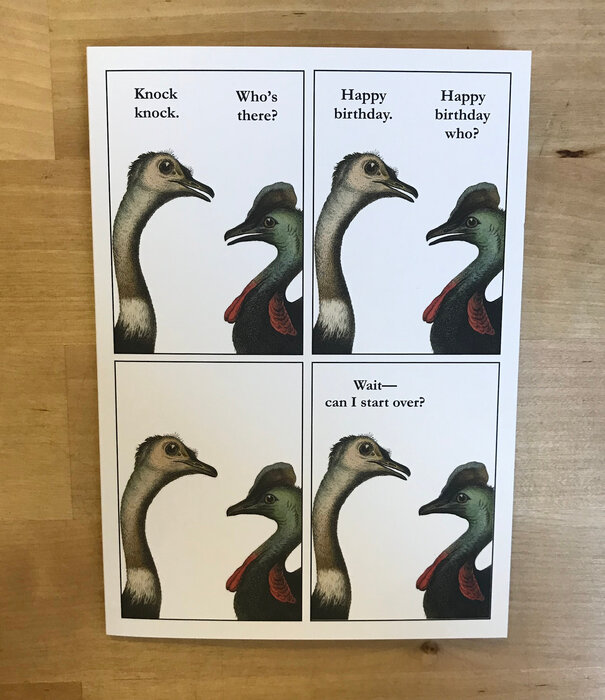 Cassawary Knock Knock - Greeting Card (NEW)