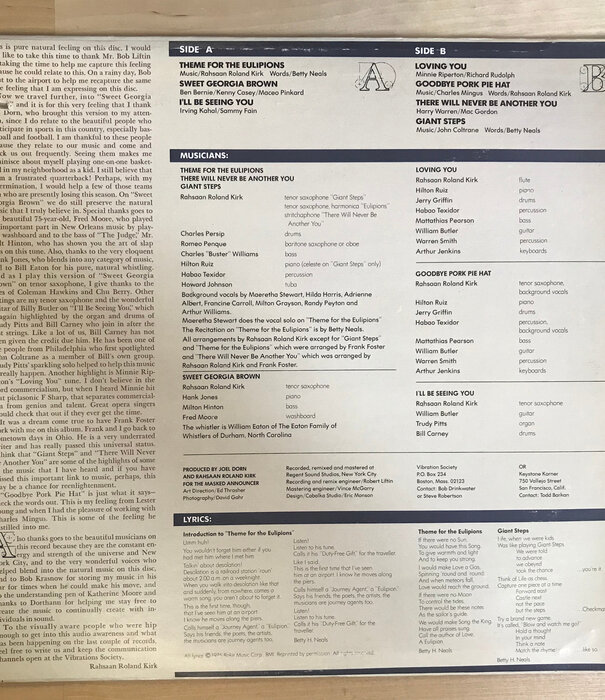 Rahsaan Roland Kirk - The Return Of The 5,000 LB. Man - BS2918 - Vinyl LP (USED