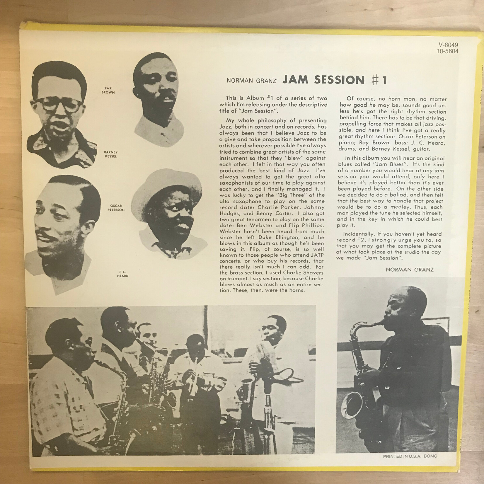 Various - Jam Session #1 (1980 RE) - 10 5604 - Vinyl LP (USED)