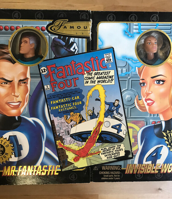 Famous Covers Series - Mr. Fantastic & Invisible Woman (1998) - Action Figures (VINTAGE)