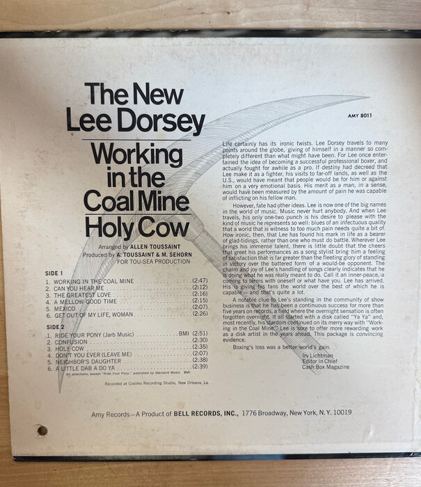 Lee Dorsey - Working In The Coal Mine / Holy Cow - 8011 - Vinyl LP (USED)