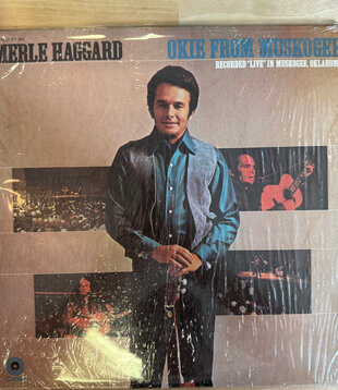 Merle Haggard And The Strangers – Okie From Muskogee (Recorded "Live" In Muskogee, Oklahoma) - ST384 - Vinyl LP (USED)