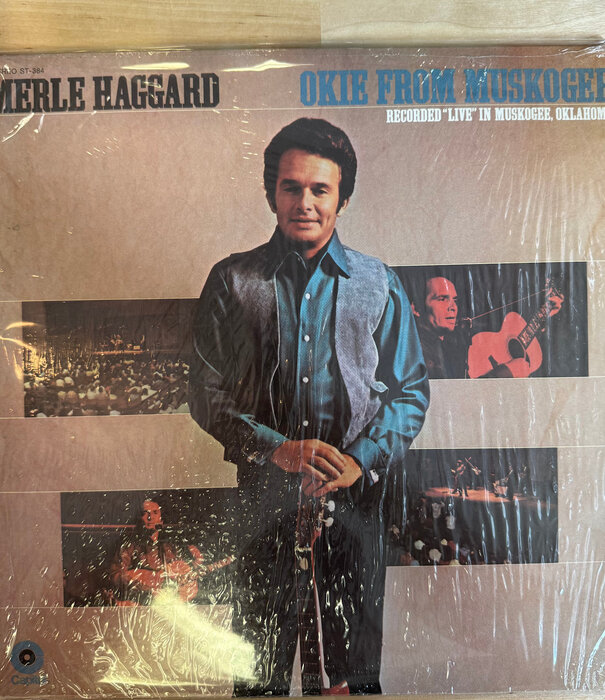 Merle Haggard And The Strangers – Okie From Muskogee (Recorded "Live" In Muskogee, Oklahoma) - ST384 - Vinyl LP (USED)