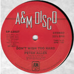 Peter Allen - Don't Wish Too Hard / I Go To Rio - SP12027 - Vinyl 12-Inch Single (USED)