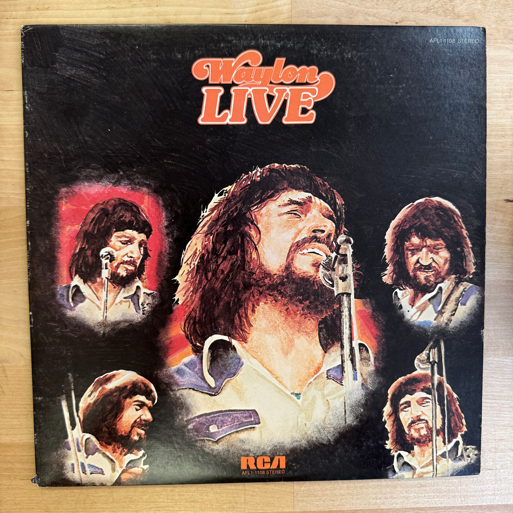 Waylon Jennings - Waylon Live - AFL1 1108 - Vinyl LP (USED)