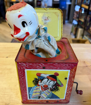 Matty Mattel Clown jack In The Box (NON-WORKING) - Toy (VINTAGE)