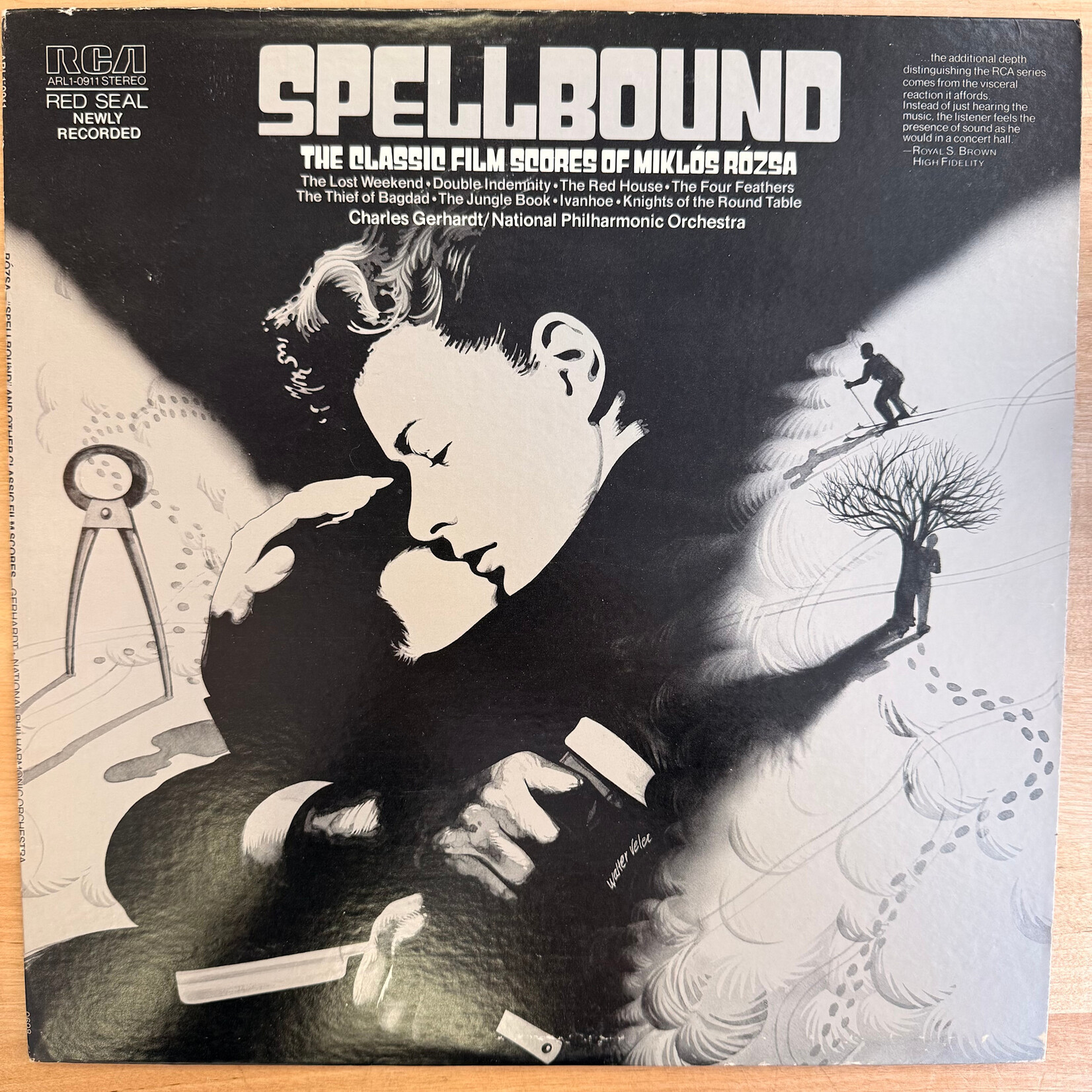 Charles Gerhardt / National Philharmonic Orchestra – Spellbound (The Classic Film Scores Of Miklós Rózsa) - ARL1 0911 - Vinyl LP (USED)
