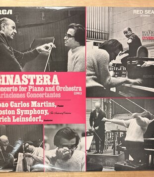 Ginastera, João Carlos Martins, Erich Leinsdorf – Concerto For Piano And Orchestra / Variaciones Concertantes - SB6784 - Vinyl LP (USED)