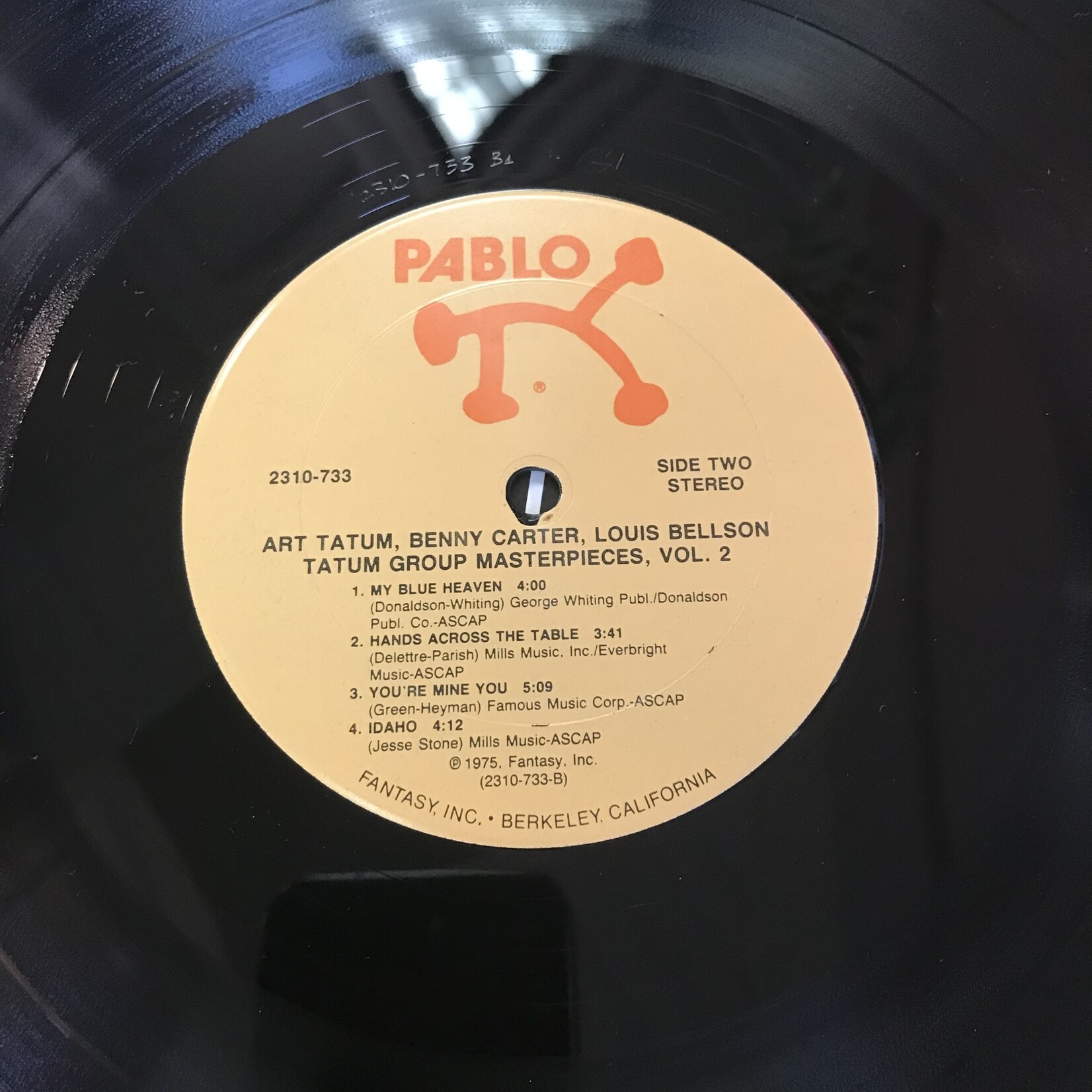 Art Tatum, Benny Carter, Louis Bellson - The Tatum Group Masterpieces Vol. 2 - 2310 733 - Vinyl LP (USED)