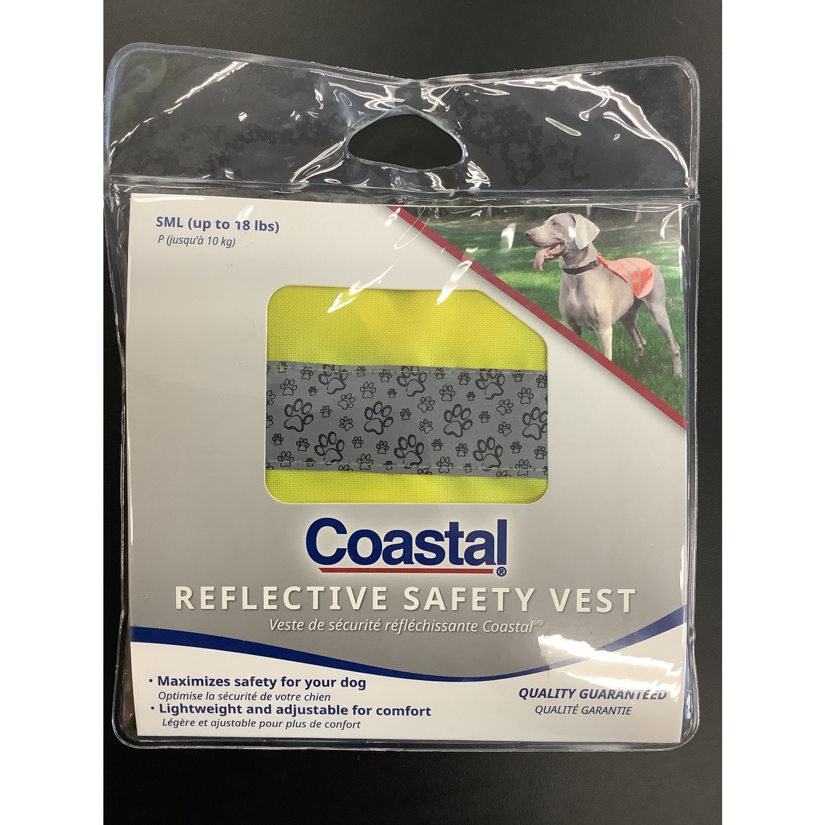 Coastal COASTAL. Reflective Safety Vest, Yellow SM