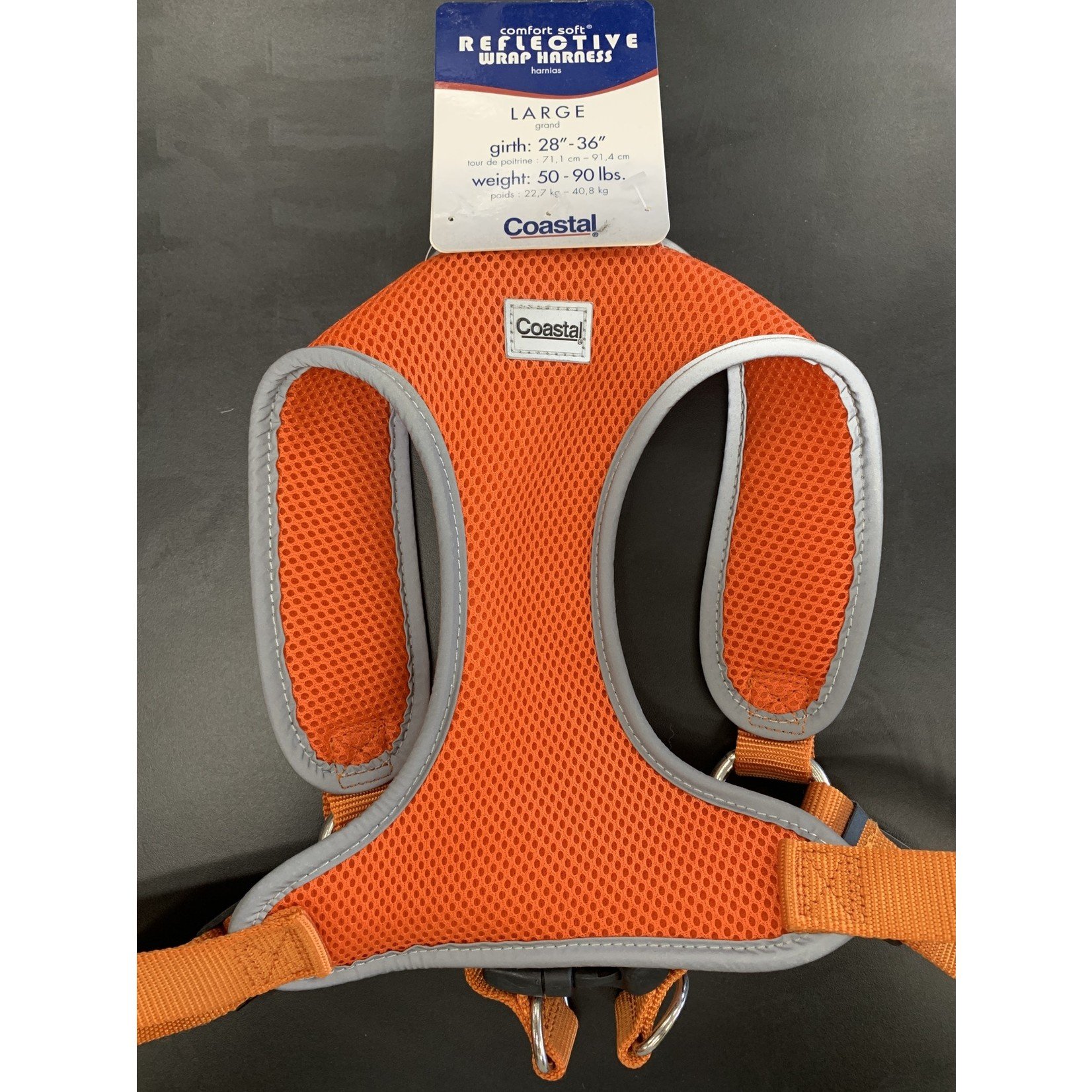 Coastal COASTAL. Reflective Wrap Harness. Orange. Large/Girth 28-36”
