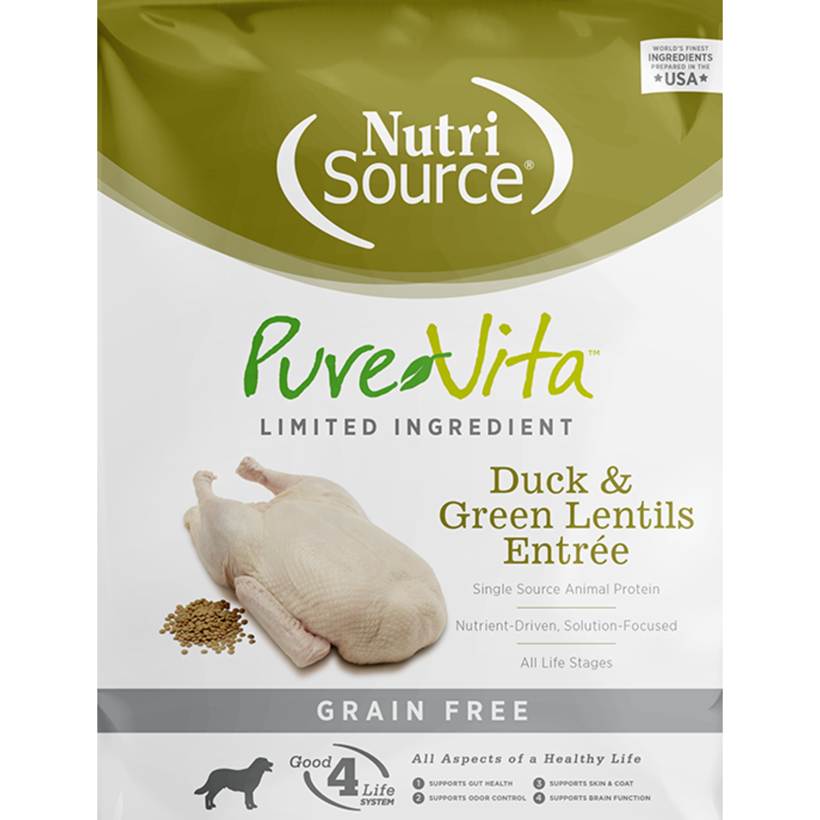 NUTRI SOURCE NUTRISOURCE. PureVita Duck & Green Lentils 25LB