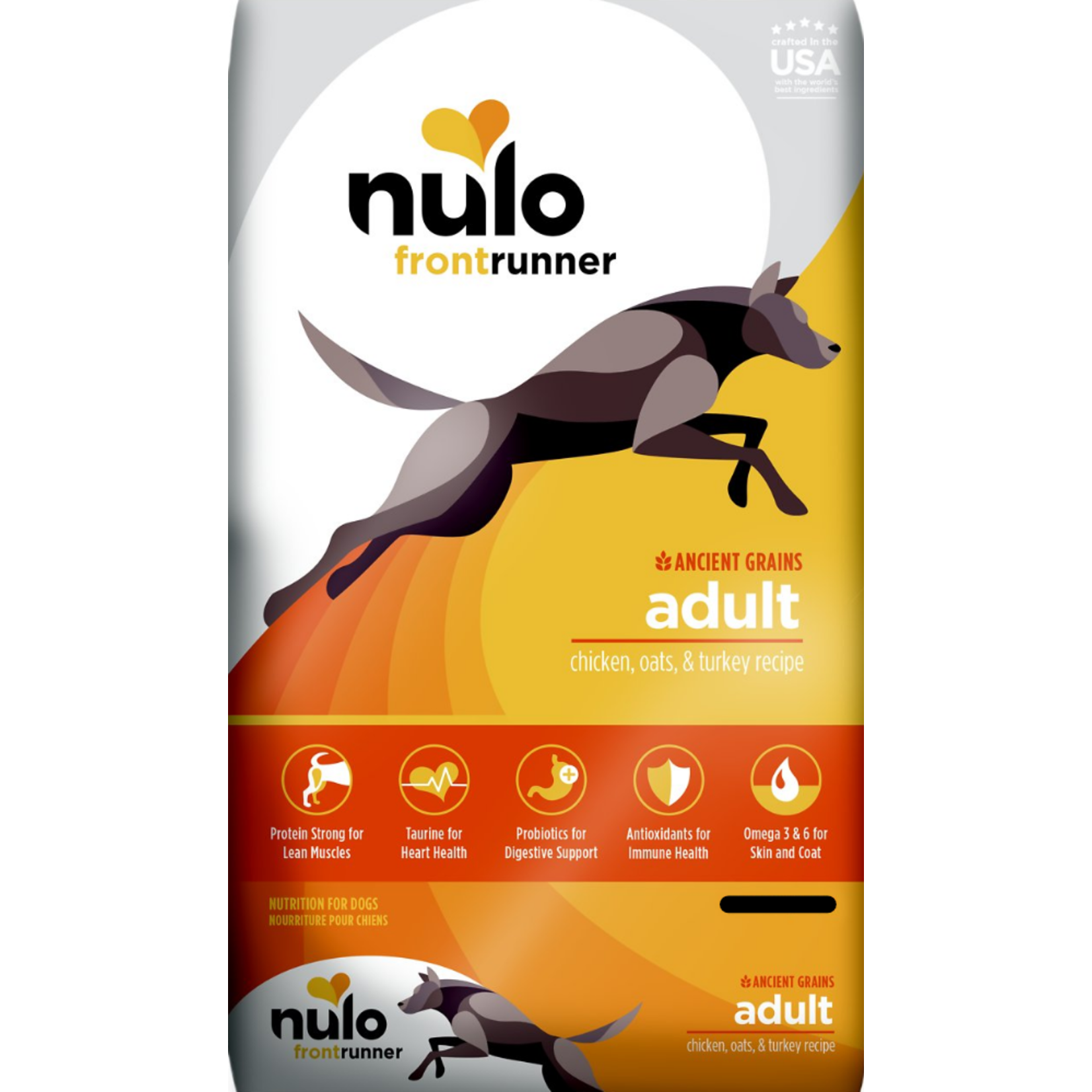 NULO NULO FRONTRUNNER. ADULT, Ancient Grains. Chicken, Oats & Turkey 23lbs