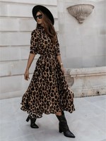 Cheetah Print Ruffle Dress