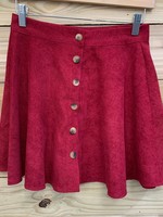 High Rise Chic Mini Skirt Red