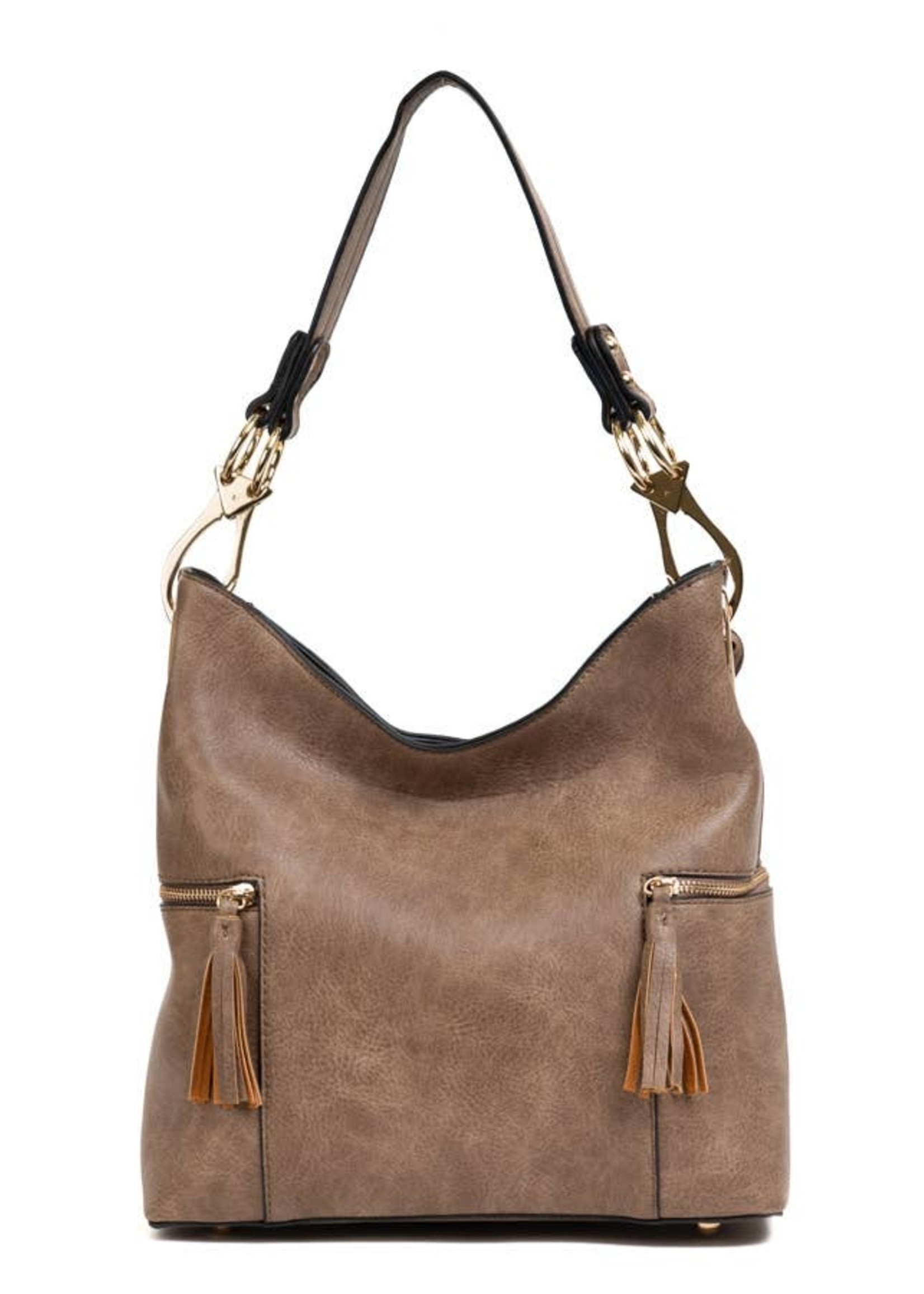 Rochelle Hobo With 2 Side Pockets - Clay