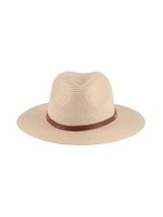 Ivory Summer Hat With Leather Strap