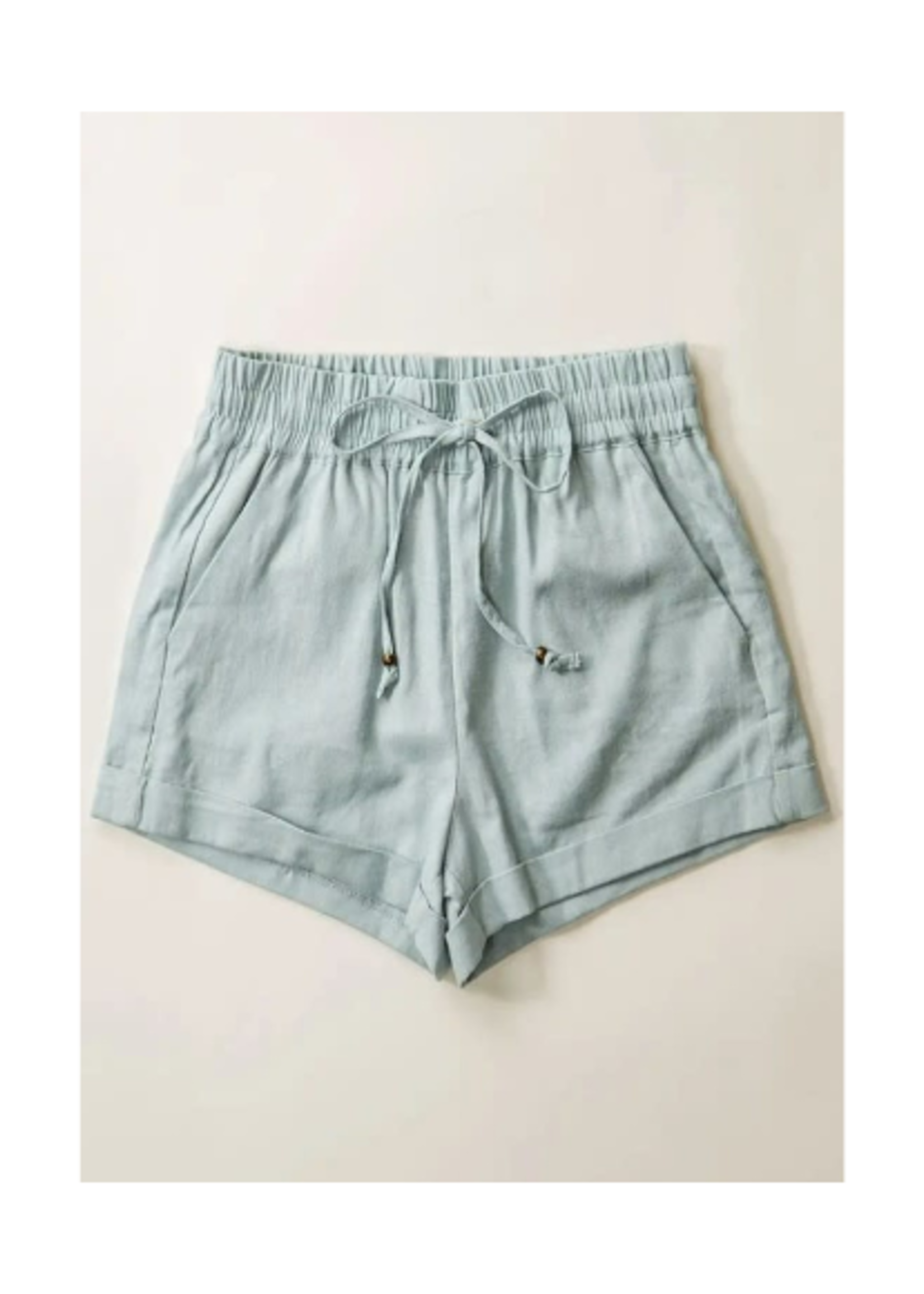Linen Waistband Shorts - Spearmint