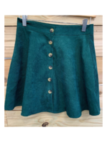 High Rise Chic Mini Skirt - Hunter Green
