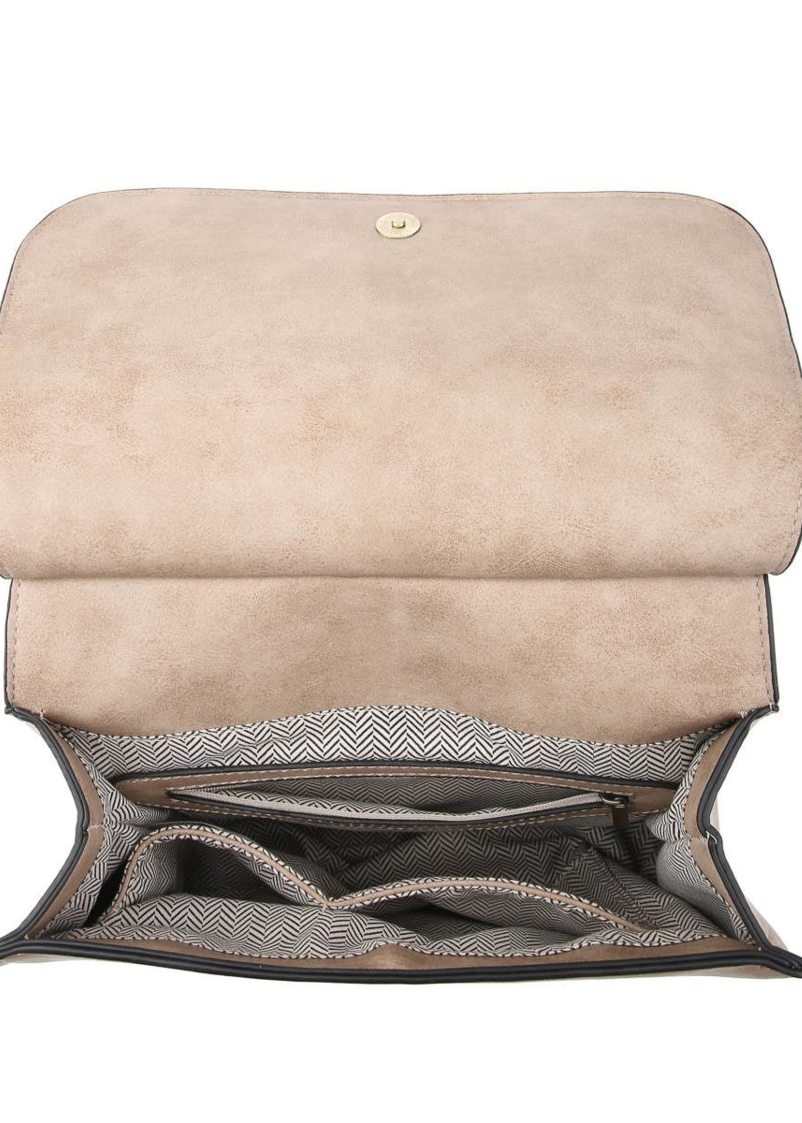 Bailey Crossbody With Print Strap - Olive