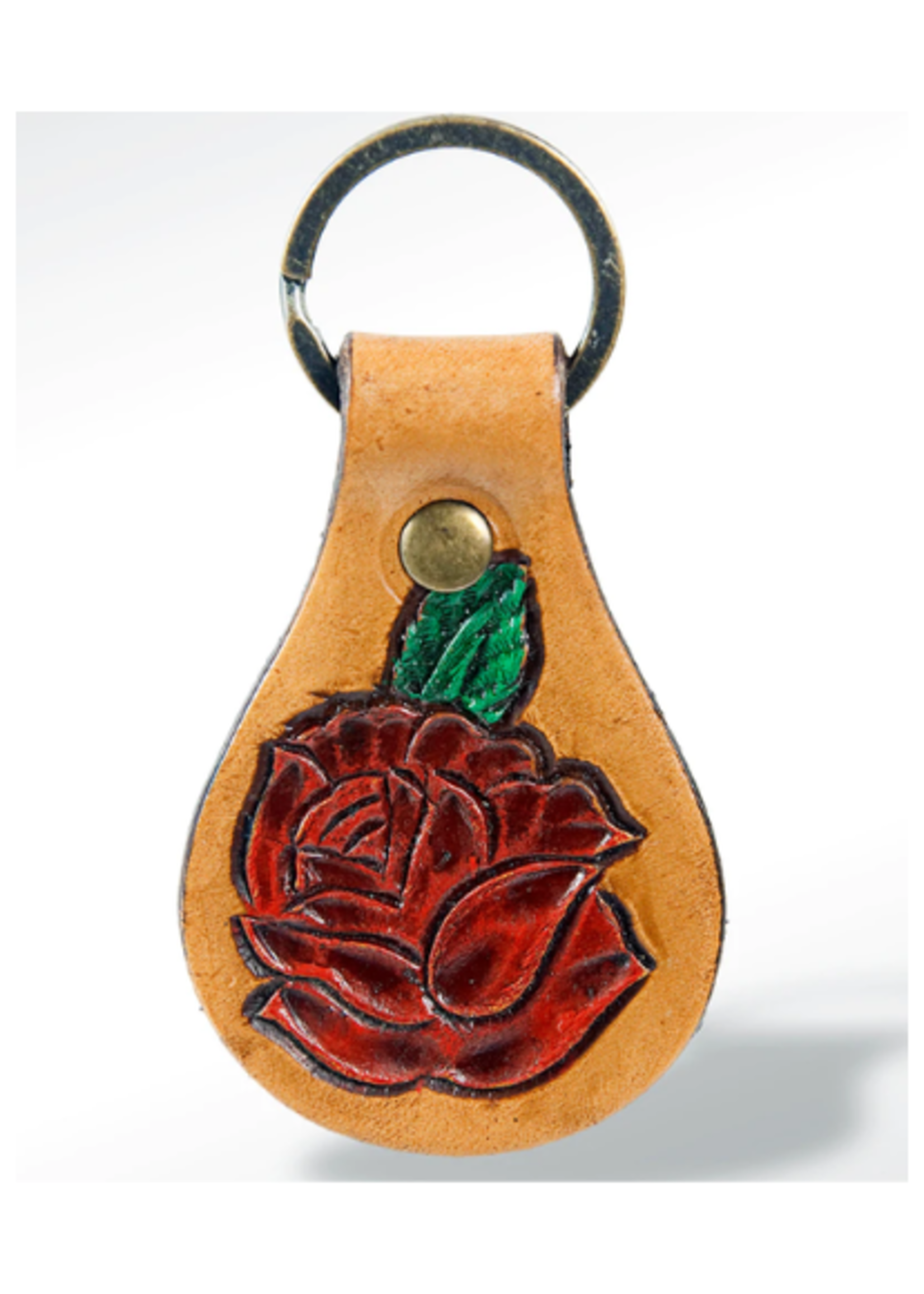 Rose Leather Keychain
