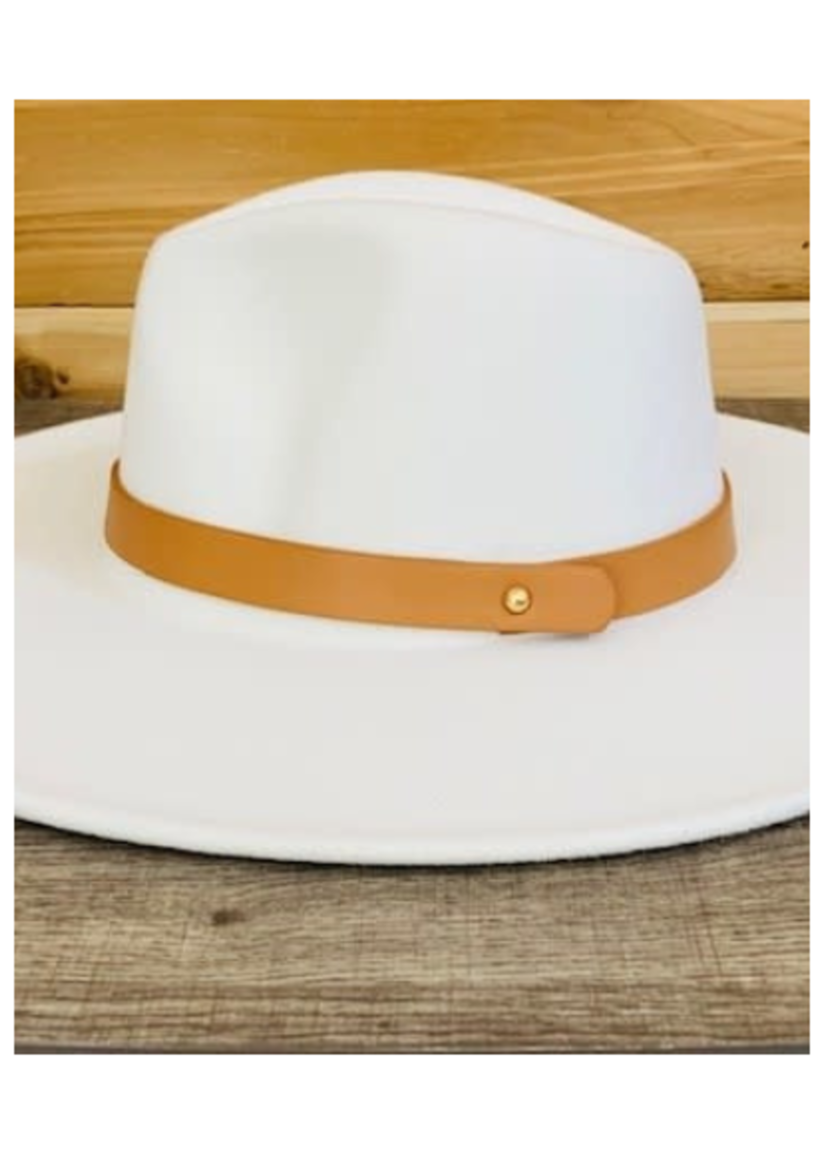 Wide Brim Panama Hat - White
