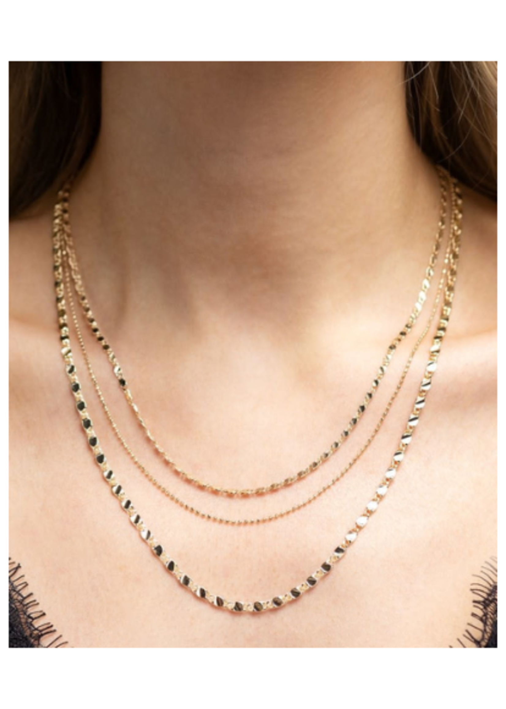 Triple Layer Gold Chain Necklace