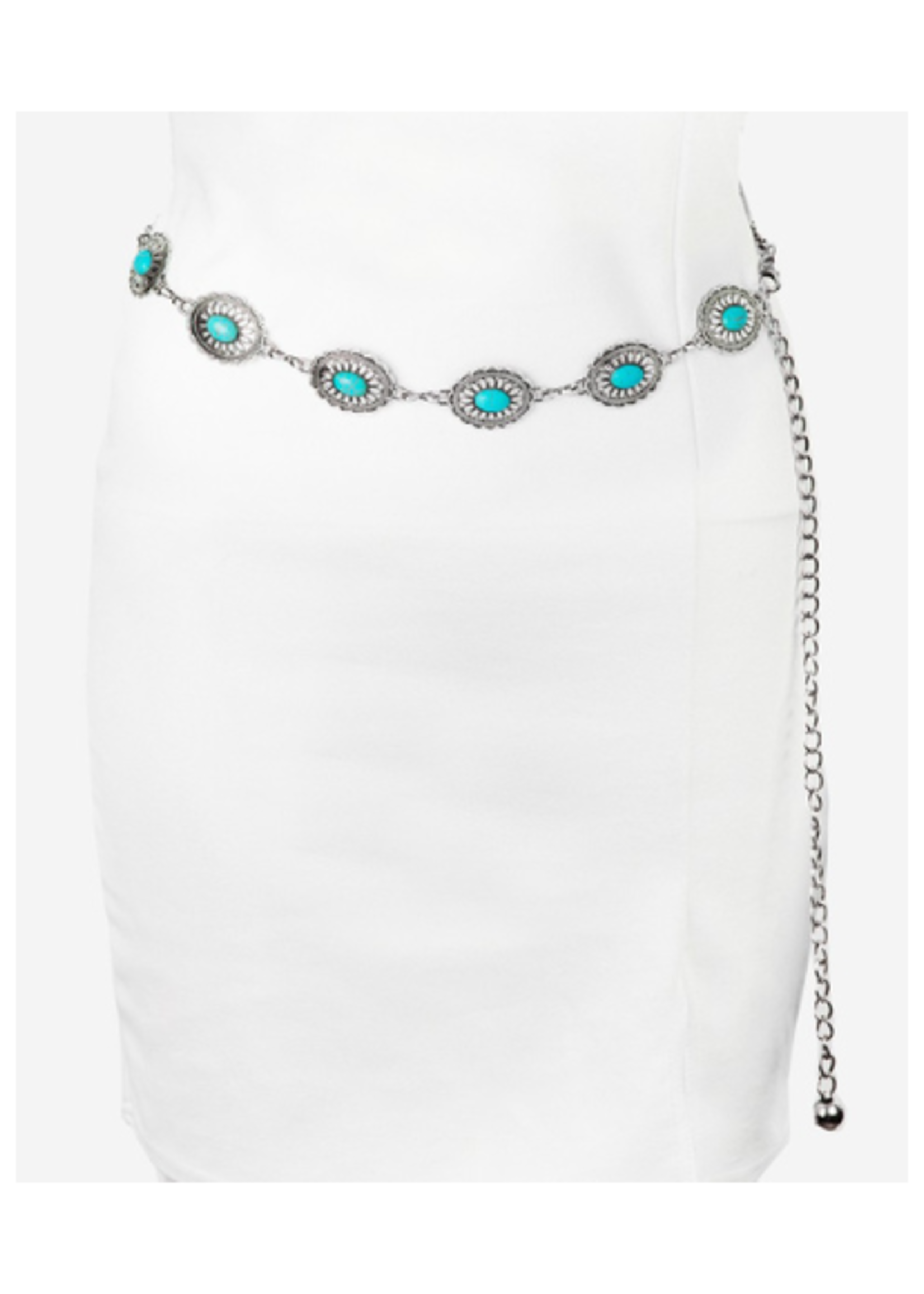 Floral Turquoise Concho Belt