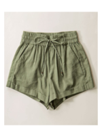 Linen Shorts - Lt. Olive