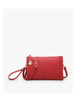 crossbody, The Sarah, red slash leather