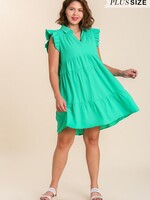 Flirty Tiered Dress - Jade Green