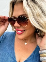 Studded Aviator Sunnies-Light Fade