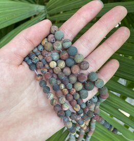 Picasso Jasper Beads Frosted/Matte 15" Strand 6mm 8mm
