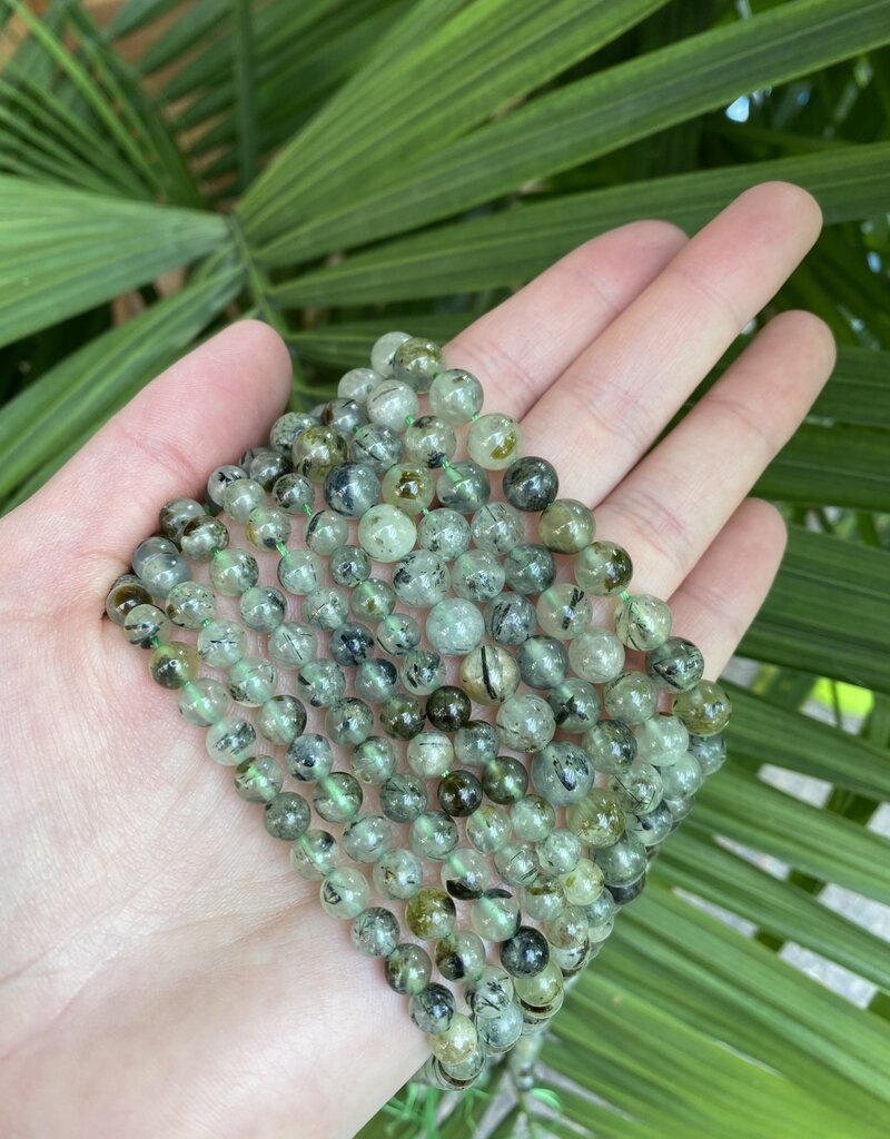 Prehnite Beads Polished 15" Strand 6mm 8mm