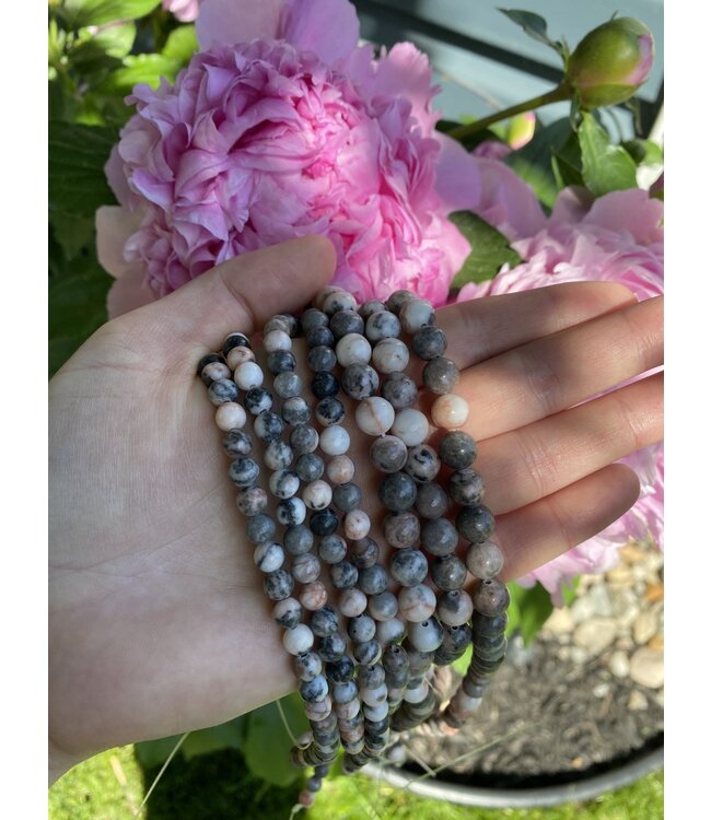 Pink Zebra Jasper Beads Polished 15" Strand 4mm 6mm 8mm