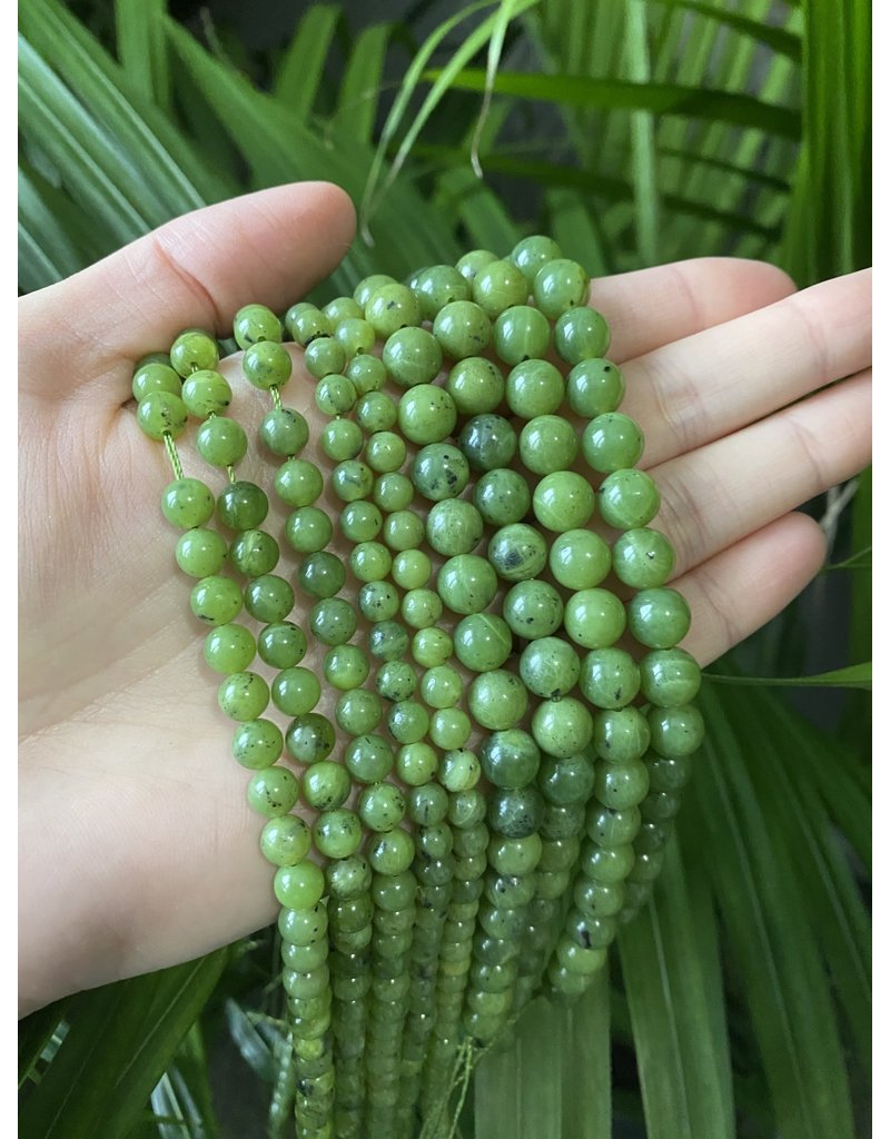 Canadian Jade Beads Polished 15" Strand 6mm 8mm