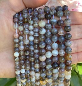 Botswana Agate Beads Polished Grade A 15" Strand 6mm 8mm