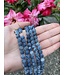 Crackle Agate Beads Black/White Dyed Frosted/Matte 15" Strand 8mm