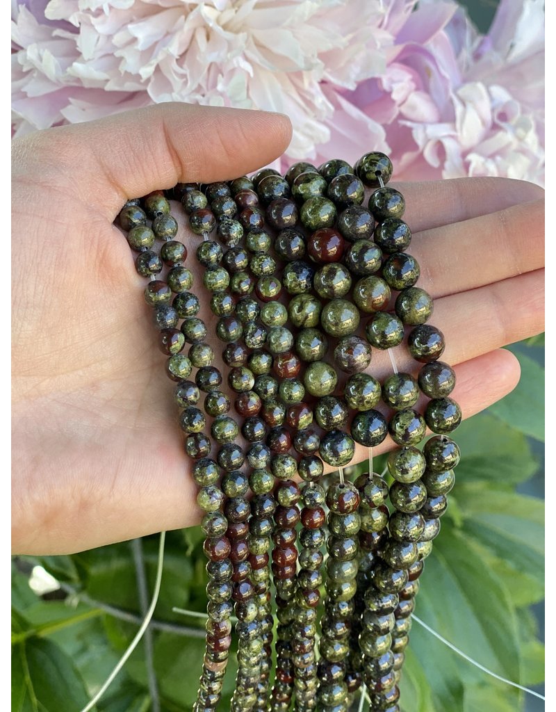 Dragon Blood Jasper/Dragon Bloodstone Polished Beads 15