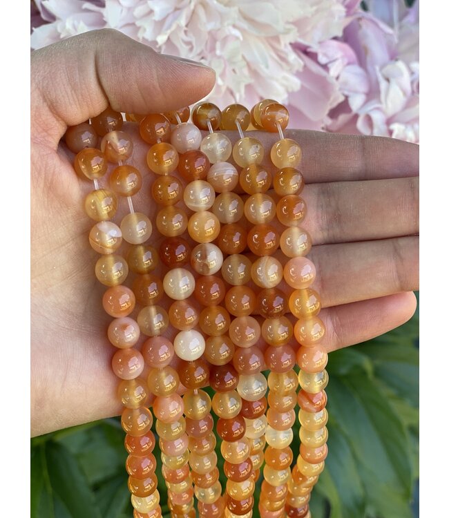 Carnelian Beads Polished 15" Strand 6mm 8mm 10mm