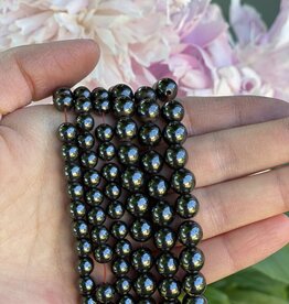Hematite Magnetic Beads Polished 15" Strand 6mm 8mm