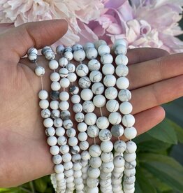 Howlite Beads Frosted/Matte 15" Strand 4mm 6mm 8mm