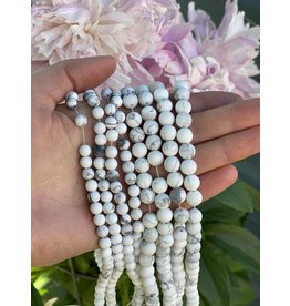 Howlite Beads Frosted/Matte 15" Strand 4mm 6mm 8mm