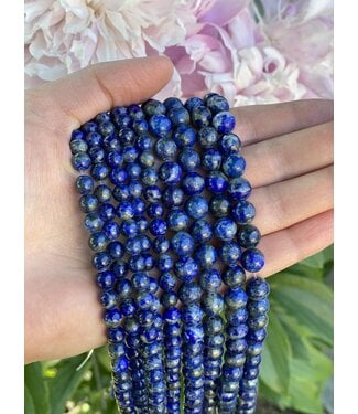 Lapis Lazuli Beads Polished 15" Strand 6mm 8mm