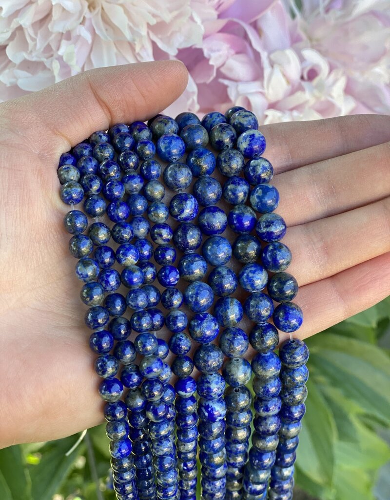Lapis Lazuli Beads Polished 15" Strand 6mm 8mm
