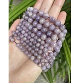 Lepidolite Beads Polished 15" Strand 6mm 8mm