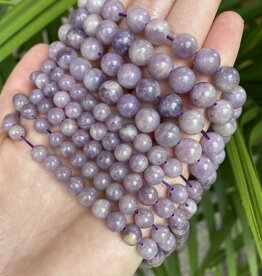 Lepidolite Beads Polished 15" Strand 6mm 8mm